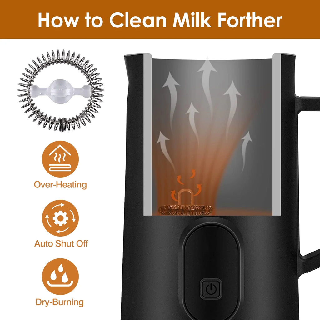 4 in1 Stainless Steel Electric Milk Frother O4893