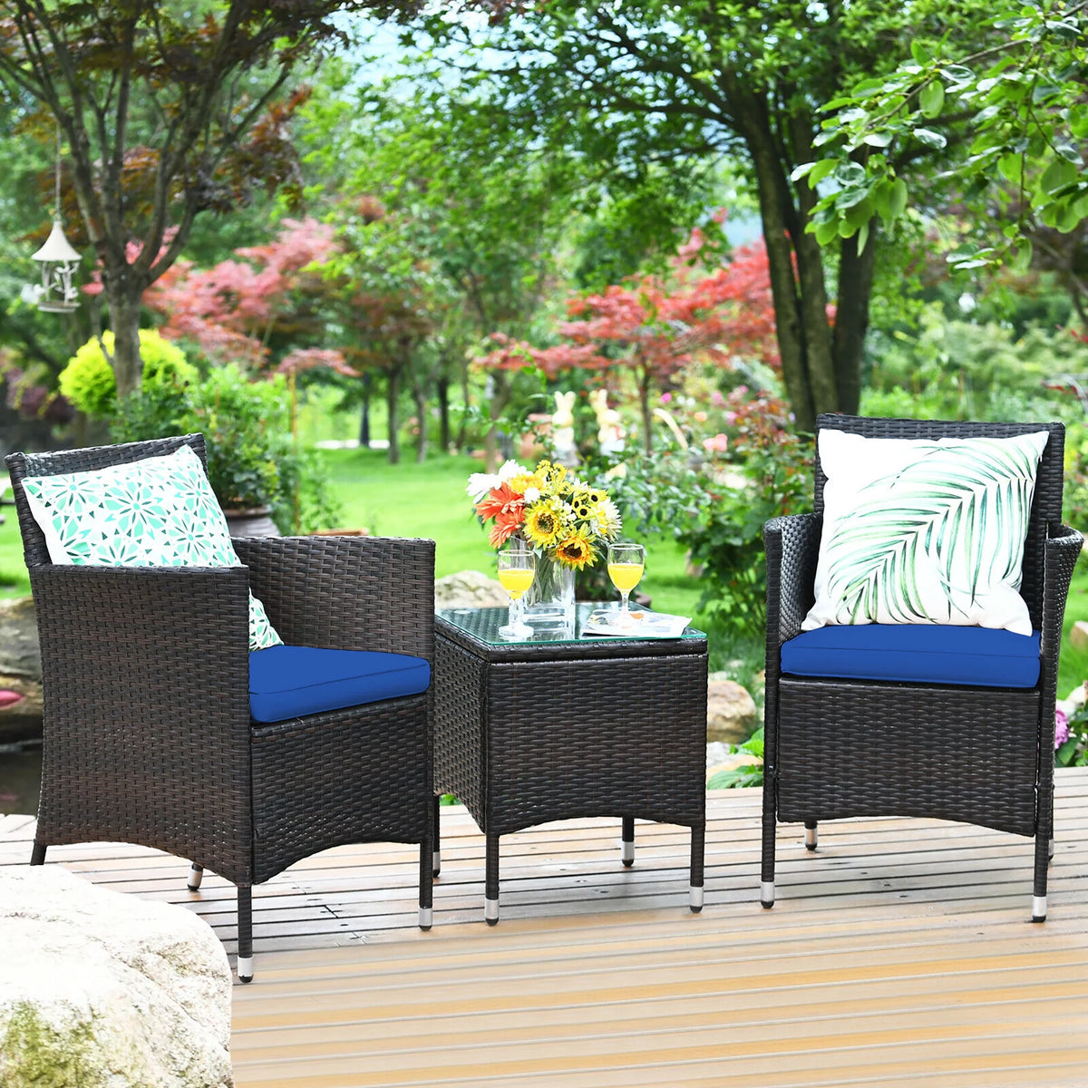 3 PCS Rattan Wicker Furniture Set G512056