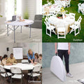 48" Round White Folding Plastic Table X75316