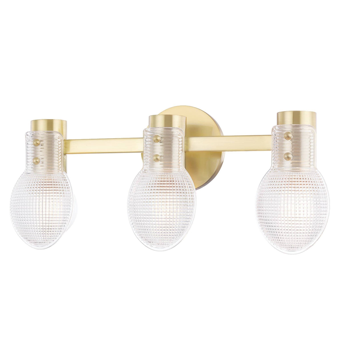 3 Light Bath Bracket Aged Brass L262