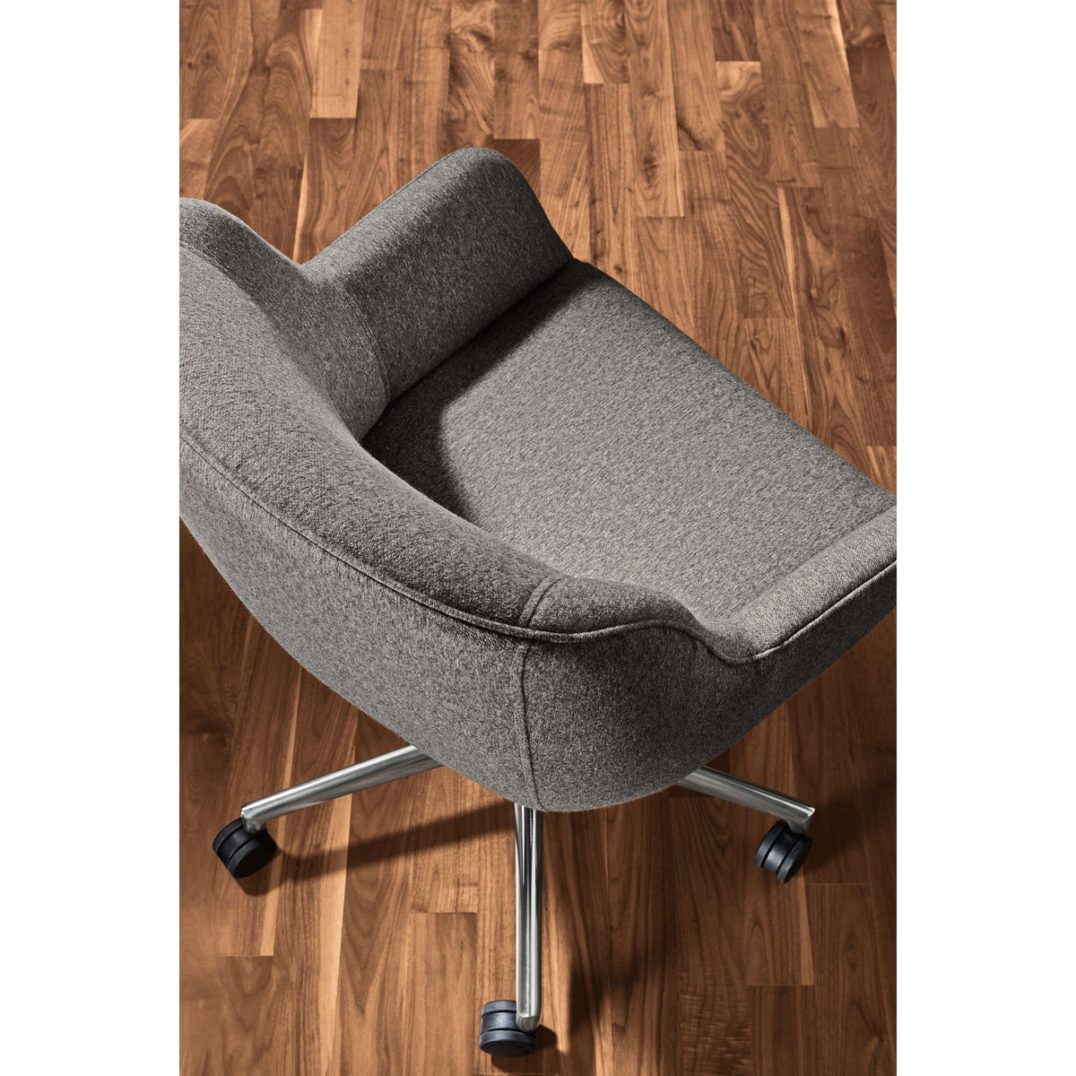 Ergonomic Rolling Office Chair in Cadet Blue Grey Performance Fabric H9269