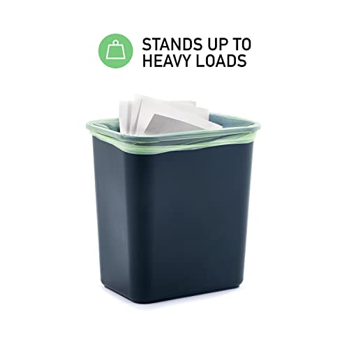 7 Gallon Space Saving Trash Wastebasket, Black (Pack of 12) Z8657