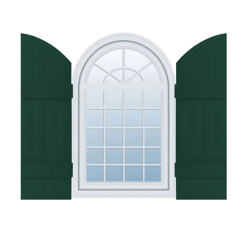 Midnight Green Vinyl Board and Batten Shutters Pair K67996