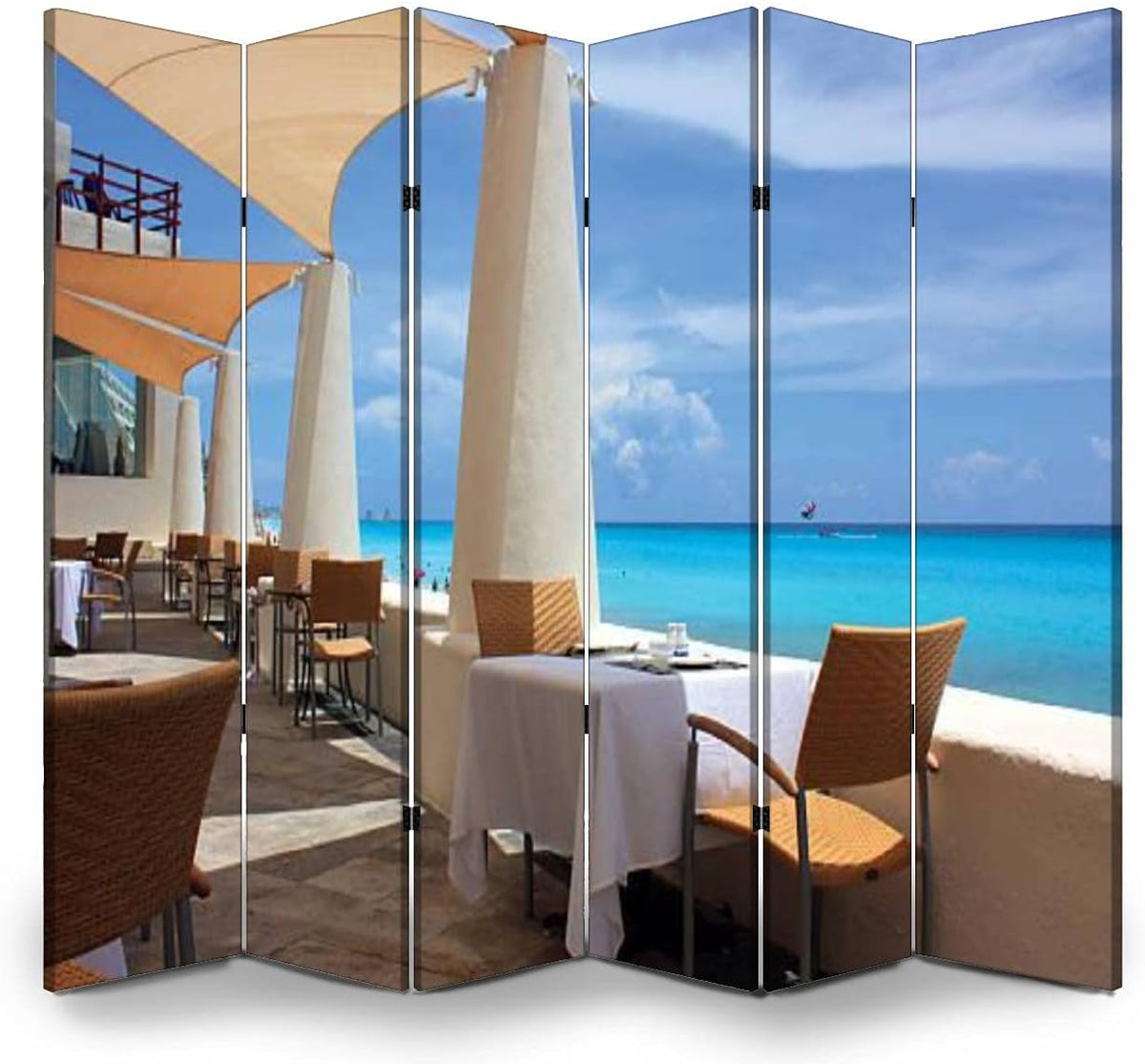 6 Panels Folding Canvas Screen Divider A5588