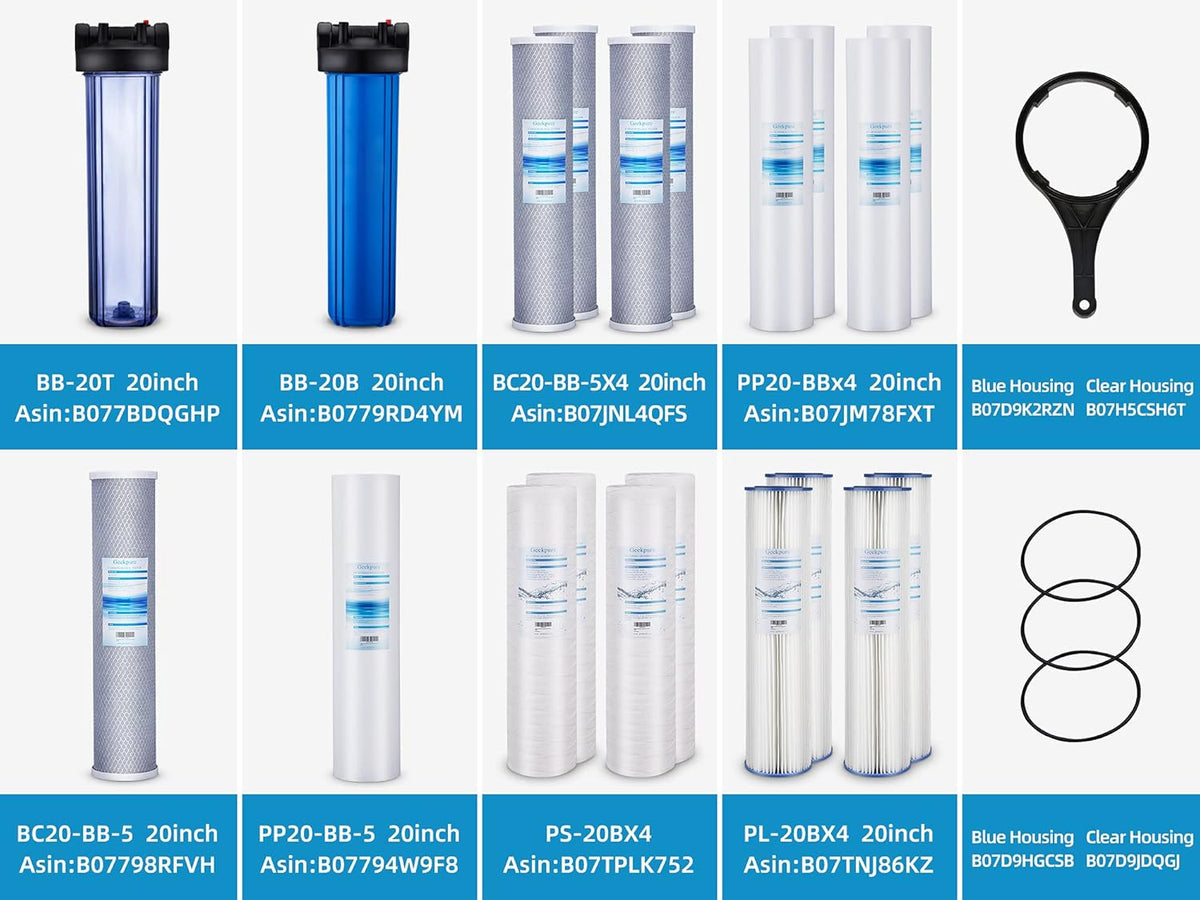 Whole House UV Water Filter with Extra 2 UV Filter +2 Quartz Sleeve (12 GPM) V620264