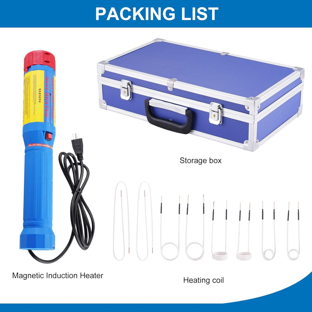 Magnetic Induction Heater Kit 8 Coils Handheld with Portable Storage Box V824
