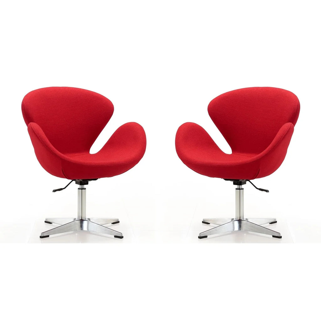Wool Blend Adjustable Swivel Chair Set of 2 H32572
