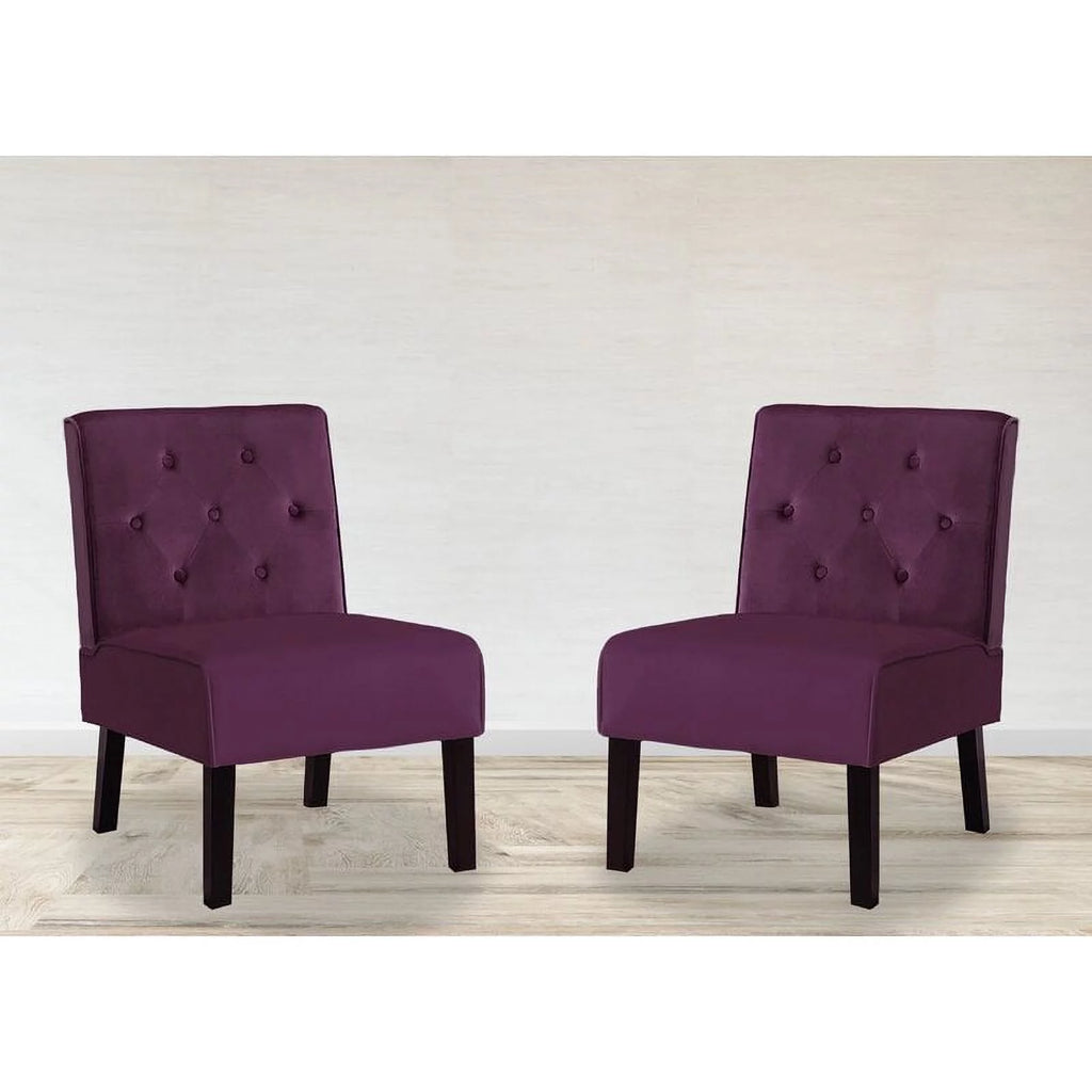 21'' Wide Tufted Velvet Slipper Chair Set of 2 A594093