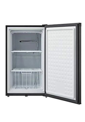 Black Compact Upright Freezer with Lock J184523