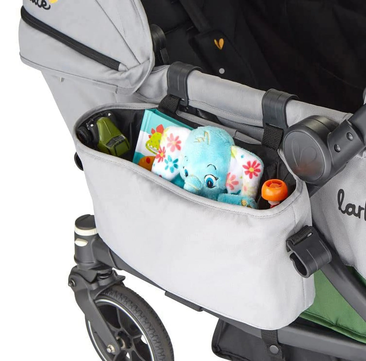 Compact 2-Seater Stroller Wagon with Adjustable Canopies Q3518
