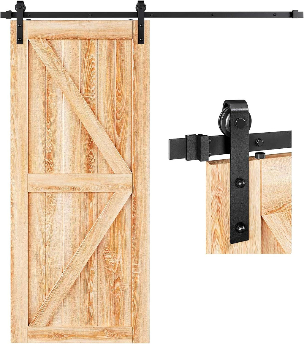 6.6 FT Heavy Duty Sliding Barn Door Hardware Track Kit Q504