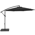 10ft Heavy Duty Offset Cantilever Patio Umbrella with 4-Piece Base Q7376