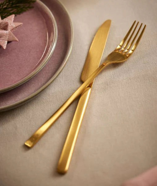 16 Pc Dinner Fork Knife Spoon Cutlery Set G595
