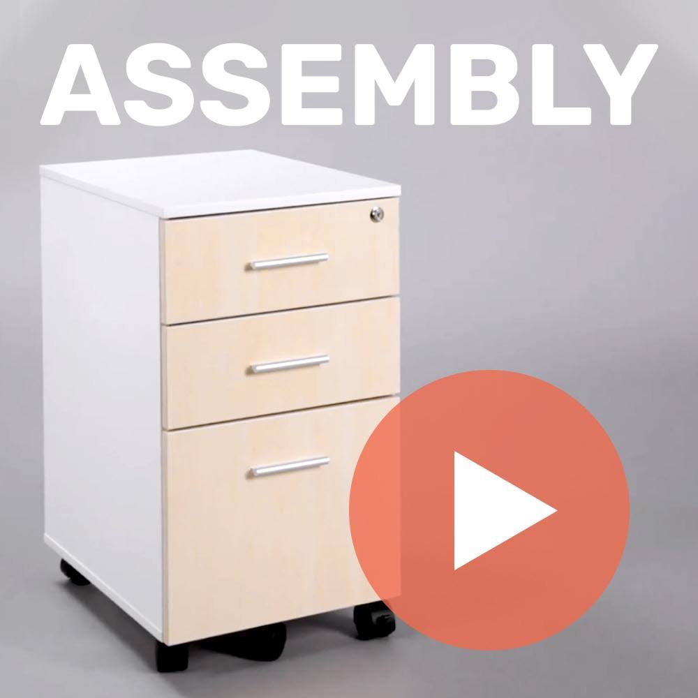 Light Maple Mobile Pedestal Box File N105