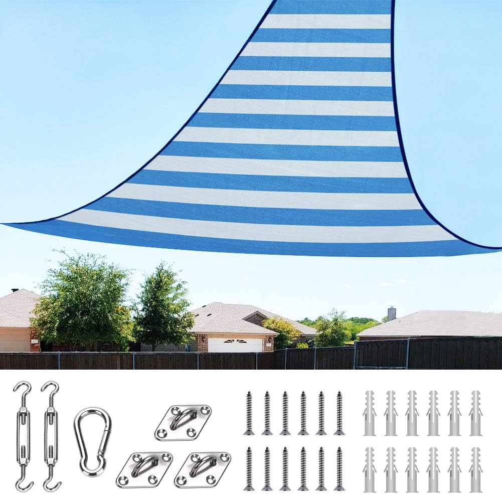 24x24 Ft 185G HDPE Square Sun Shade Sail Canopy T92285