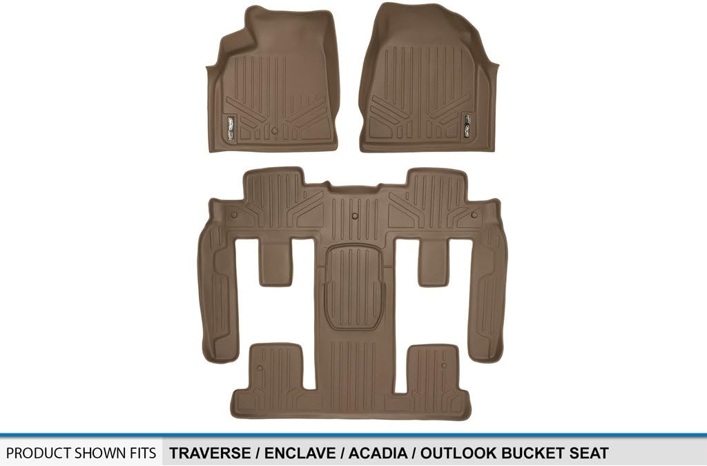 2 Row Tan Floor Mat Liner Set A411