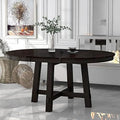 Round Extendable Wood Dining Table with 16" Leaf P3059