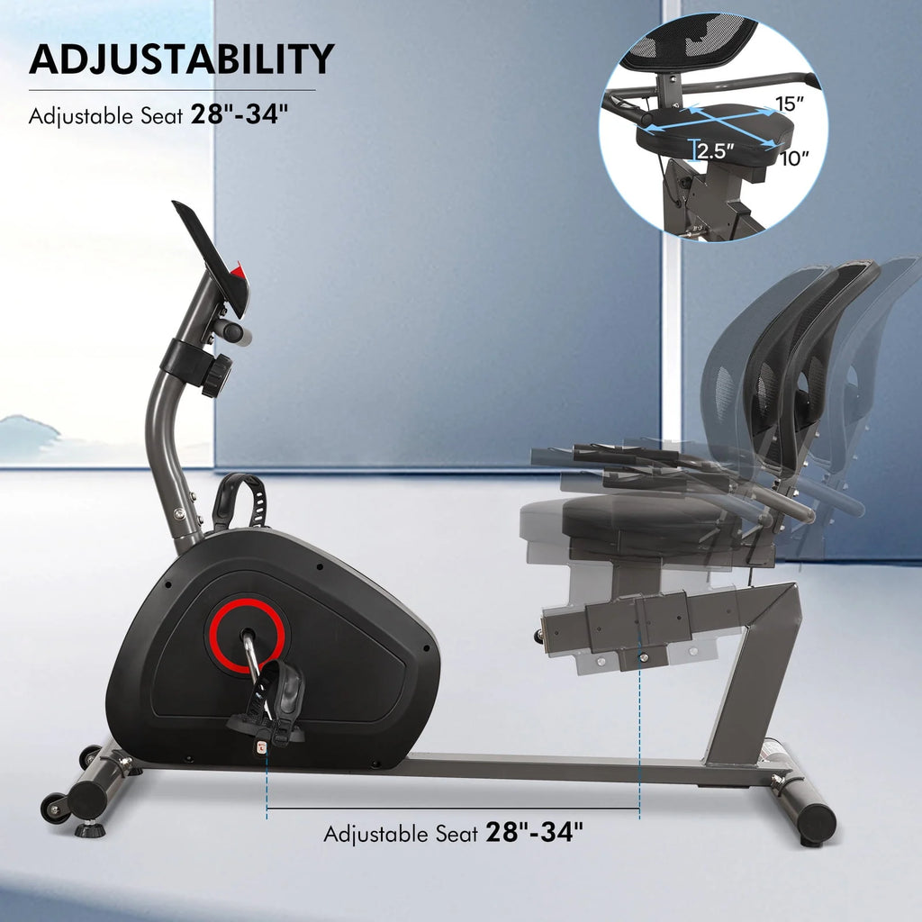 Recumbent Exercise Bike 8 Levels Quiet R475
