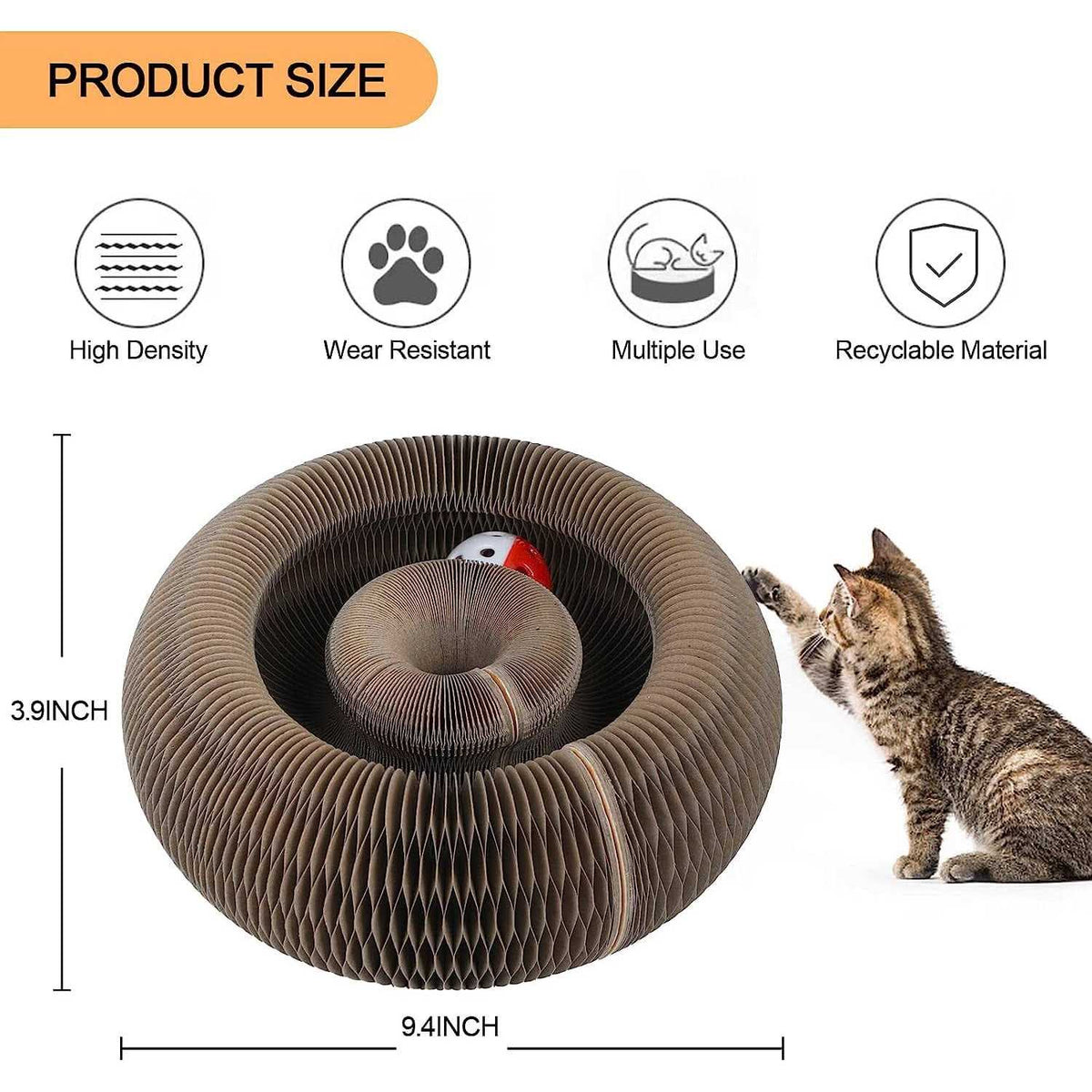 Magic Cats Scratching Board Interactive Scratch Pad Scratcher with Ball V5664