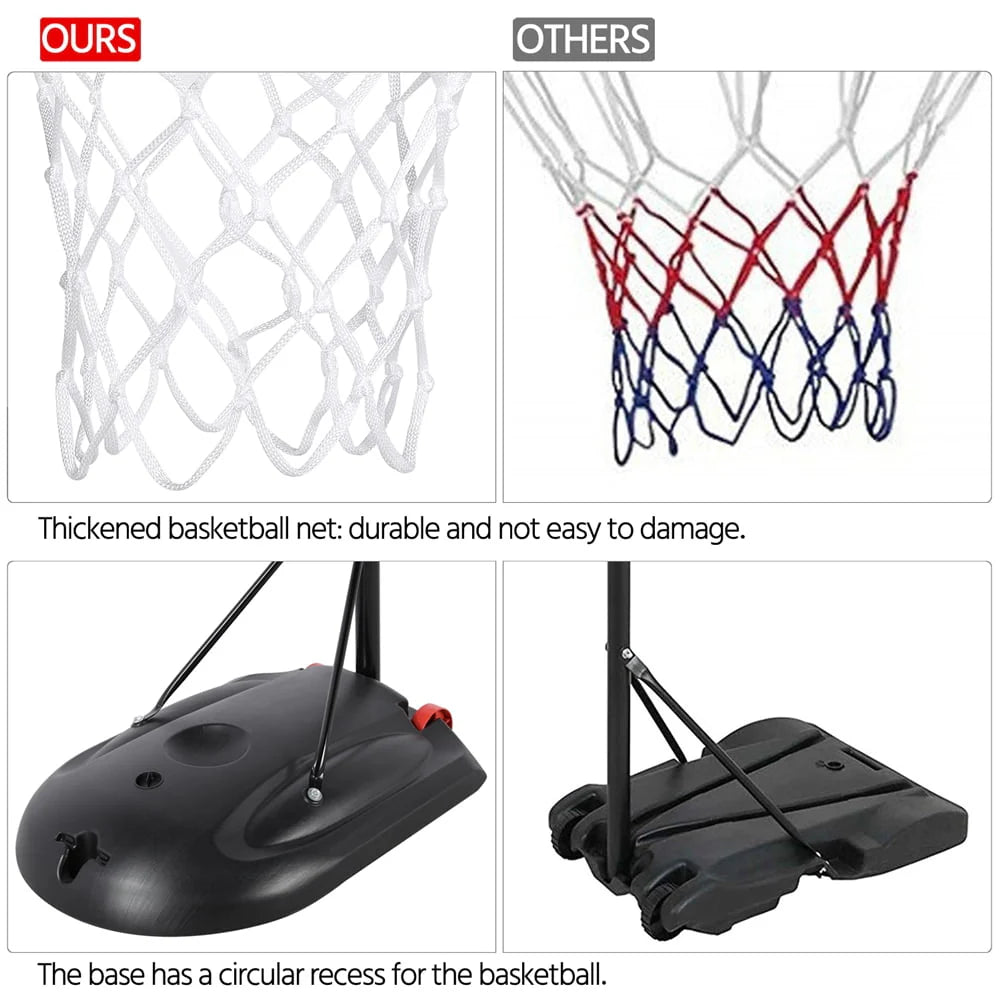 7 to 9 Ft Portable Basketball System Hoop Y5126