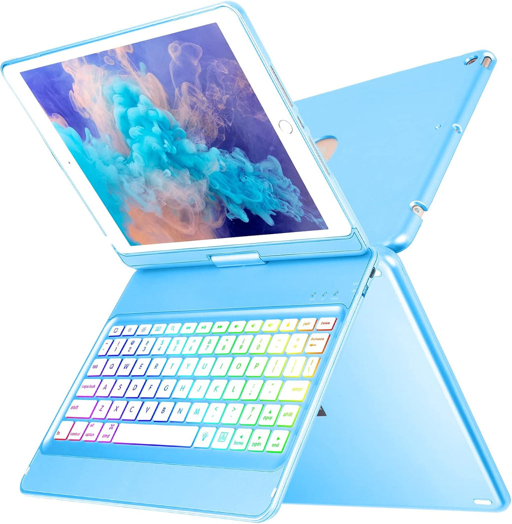 10 Color Backlit 360 Rotatable Keyboard Case U749