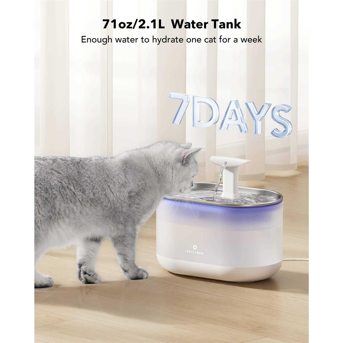 Cat Water Fountain 71fl oz Ultra Quiet Pet Water Fountain N803690
