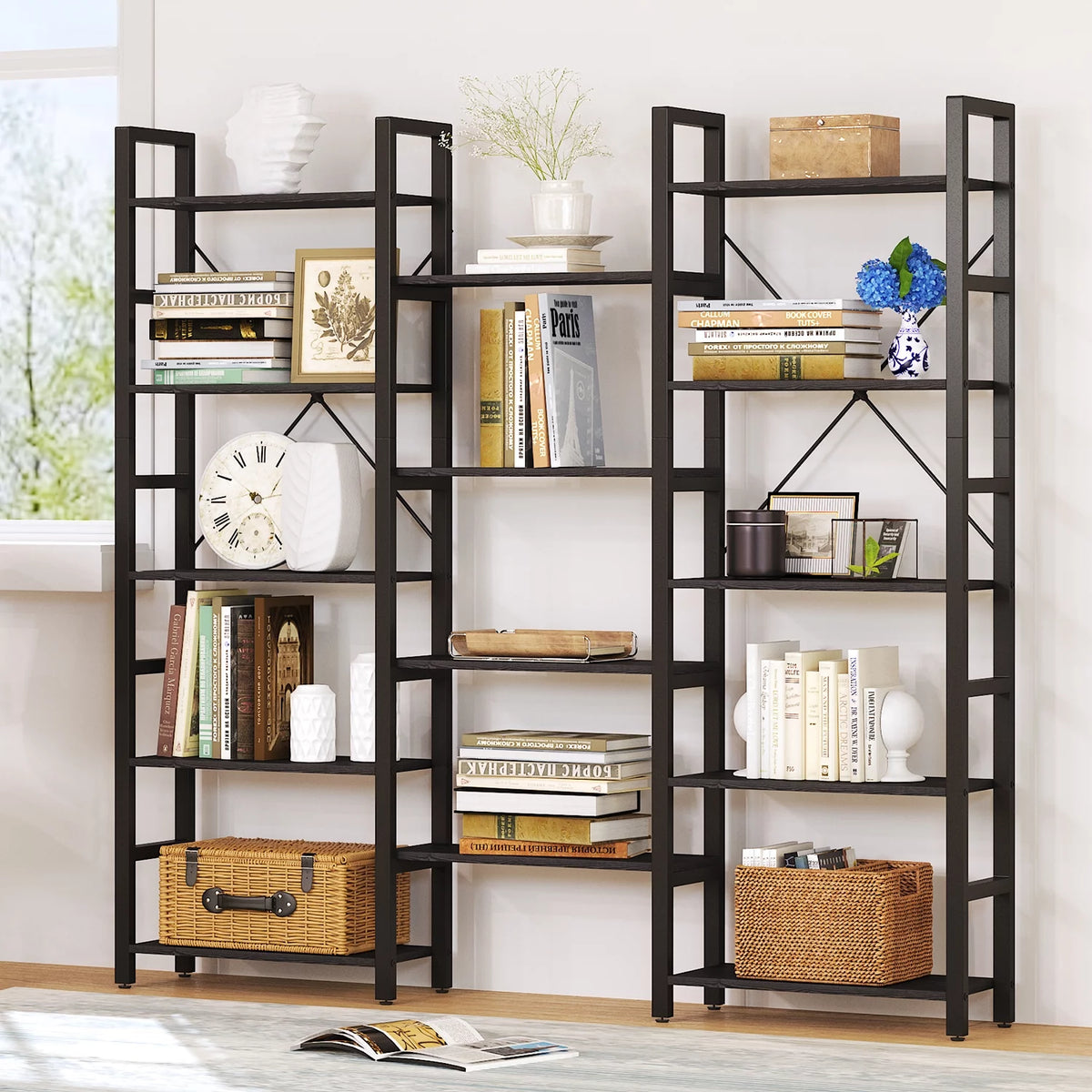 5 Tier 59" Tall Bookshelf F523