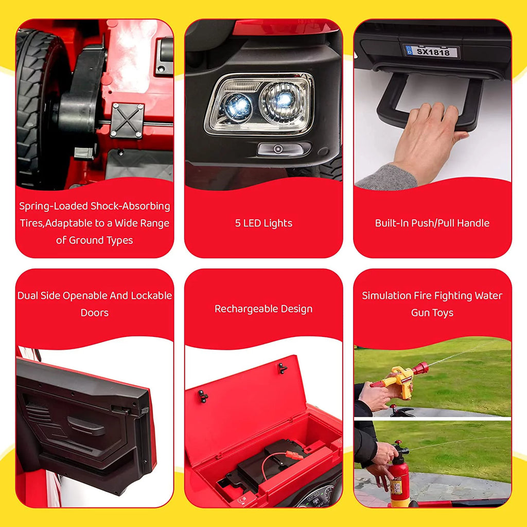 12V Battery Powered Ride On Fire Truck S2049