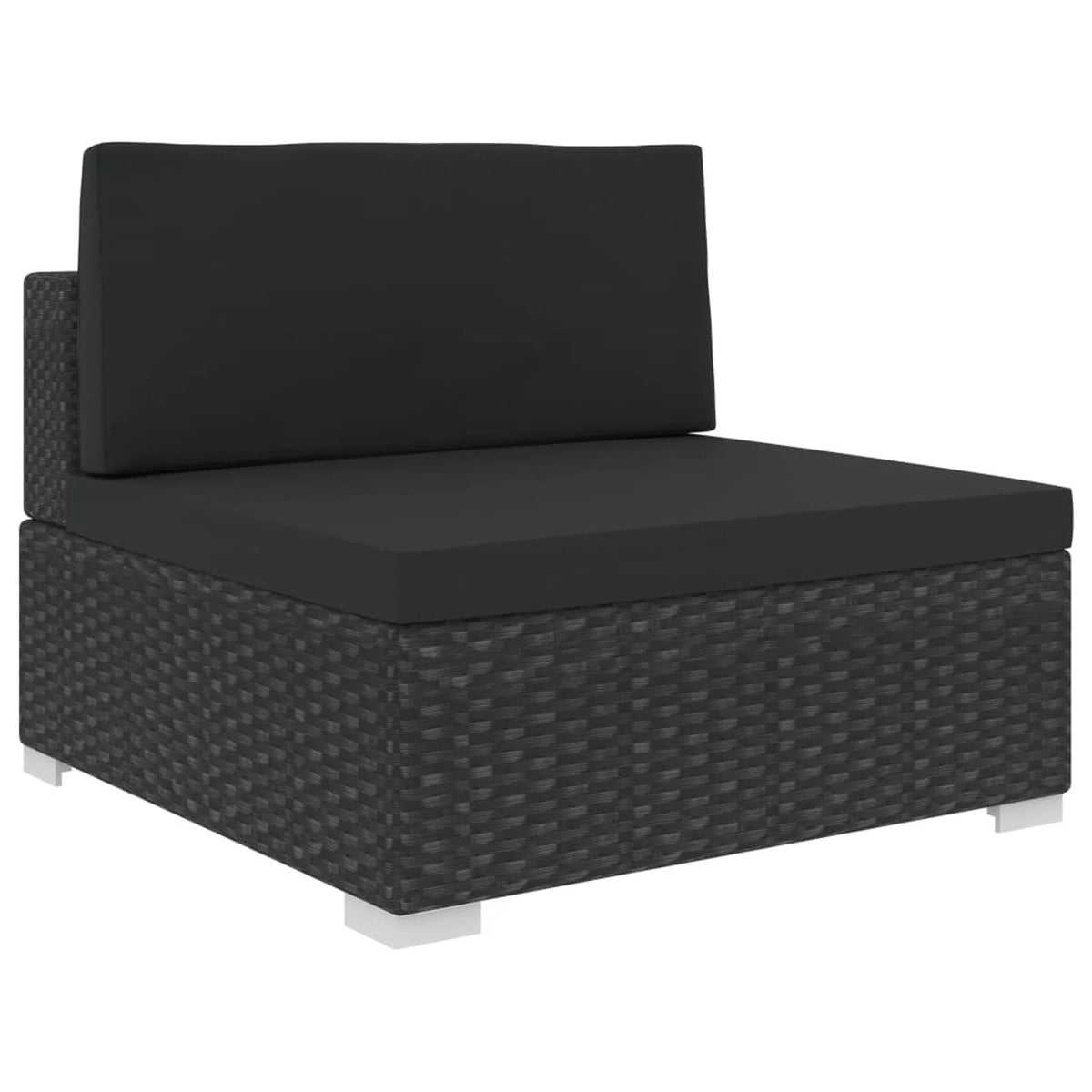8 Piece Poly Rattan Patio Lounge Set with Cushions H64597