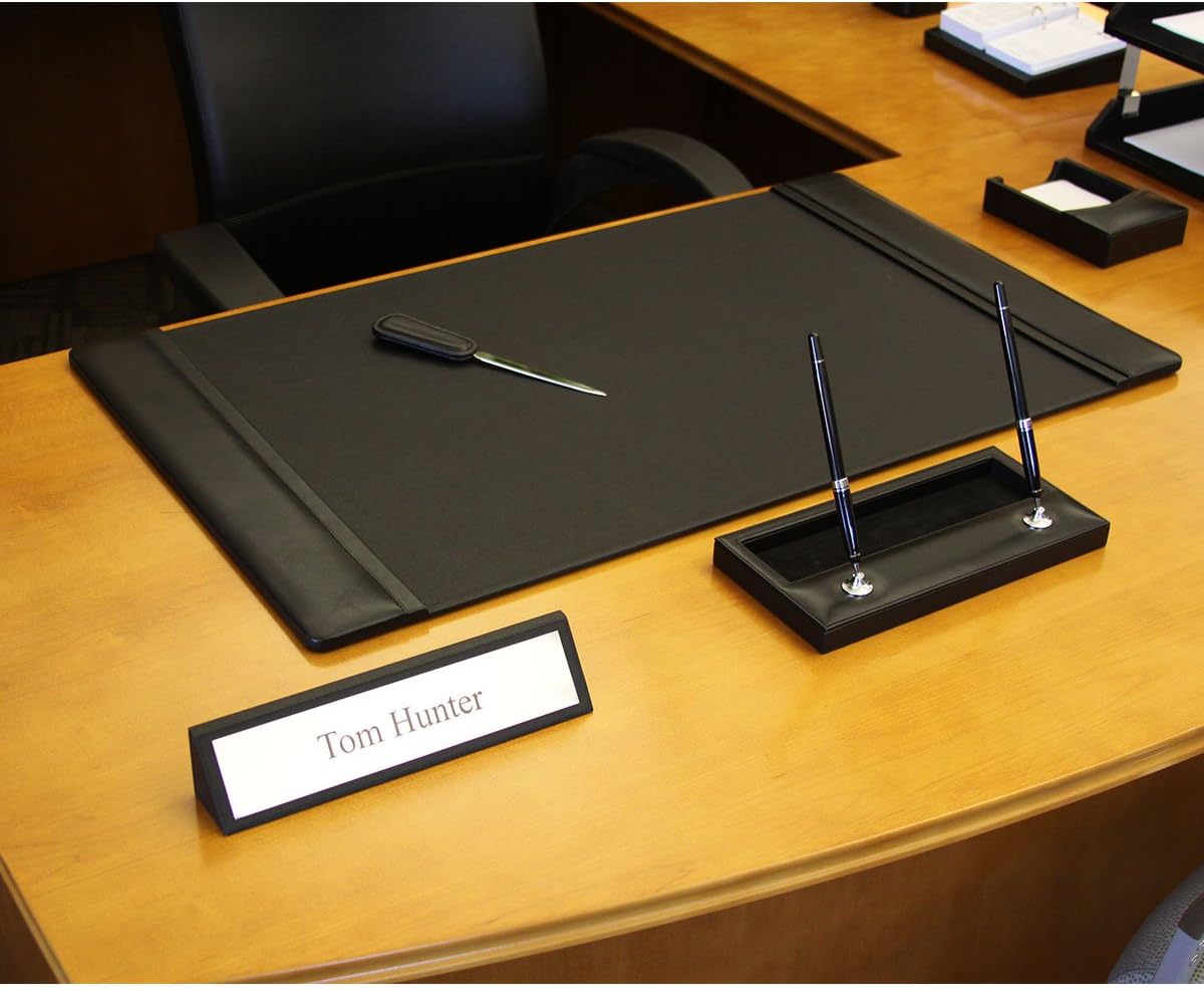 Black Leather Desk Pad W850652