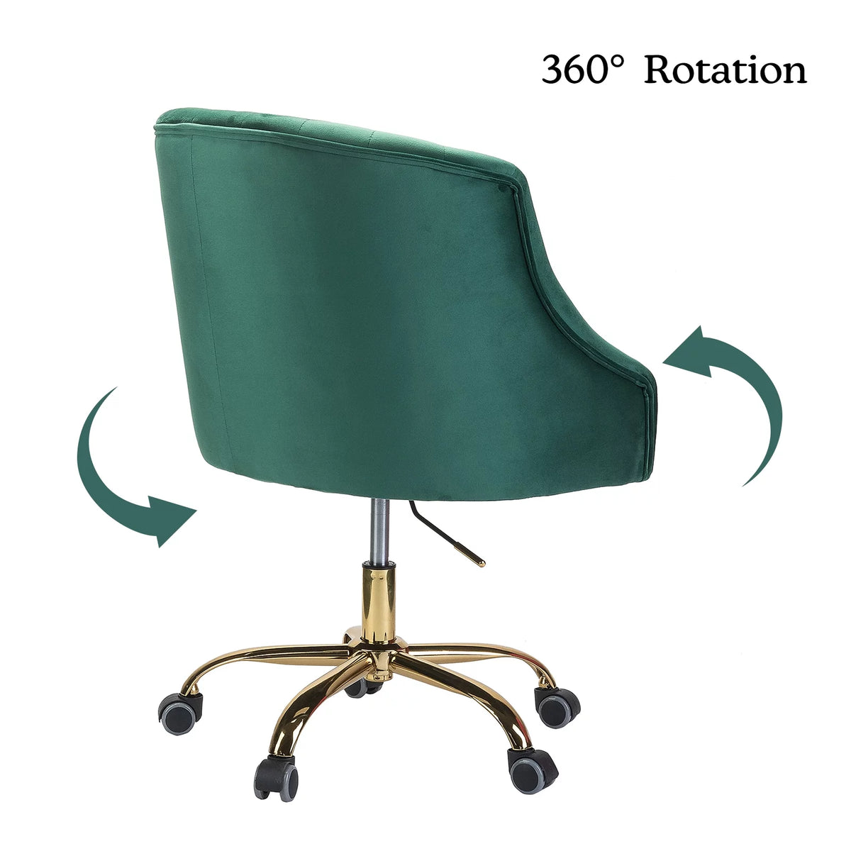 Green Velvet Swivel Office Chair G34985